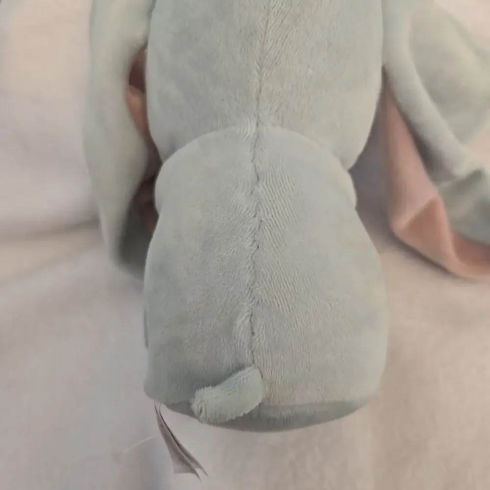 Disney TY Dumbo Plush Stuffed Animal Gray Blue Ears Toy